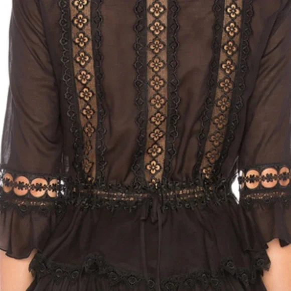 Charo Ruiz Ibiza Edda Top in Black, Size S - Picture 5 of 6